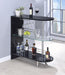 Adolfo 3-tier Bar Table Glossy Black and Clear - Visions in Furniture (La Mirada, CA)