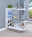 Adolfo 3-tier Bar Table Glossy White and Clear - Visions in Furniture (La Mirada, CA)