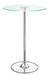 Thea LED Bar Table Chrome and Clear - Visions in Furniture (La Mirada, CA)