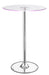 Thea LED Bar Table Chrome and Clear - Visions in Furniture (La Mirada, CA)