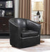 Turner Upholstery Sloped Arm Accent Swivel Chair Dark Brown - Visions in Furniture (La Mirada, CA)