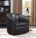 Turner Upholstery Sloped Arm Accent Swivel Chair Dark Brown - Visions in Furniture (La Mirada, CA)