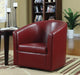 Turner Upholstery Sloped Arm Accent Swivel Chair Red - Visions in Furniture (La Mirada, CA)