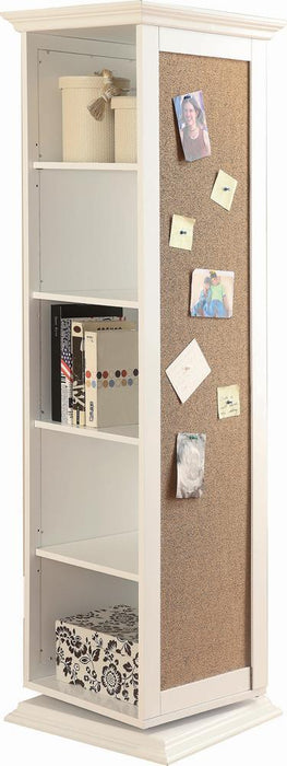 Robinsons Swivel Accent Cabinet with Cork Board White - Visions in Furniture (La Mirada, CA)