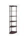 Bonwick 5-shelf Corner Bookshelf Cappuccino - Visions in Furniture (La Mirada, CA)