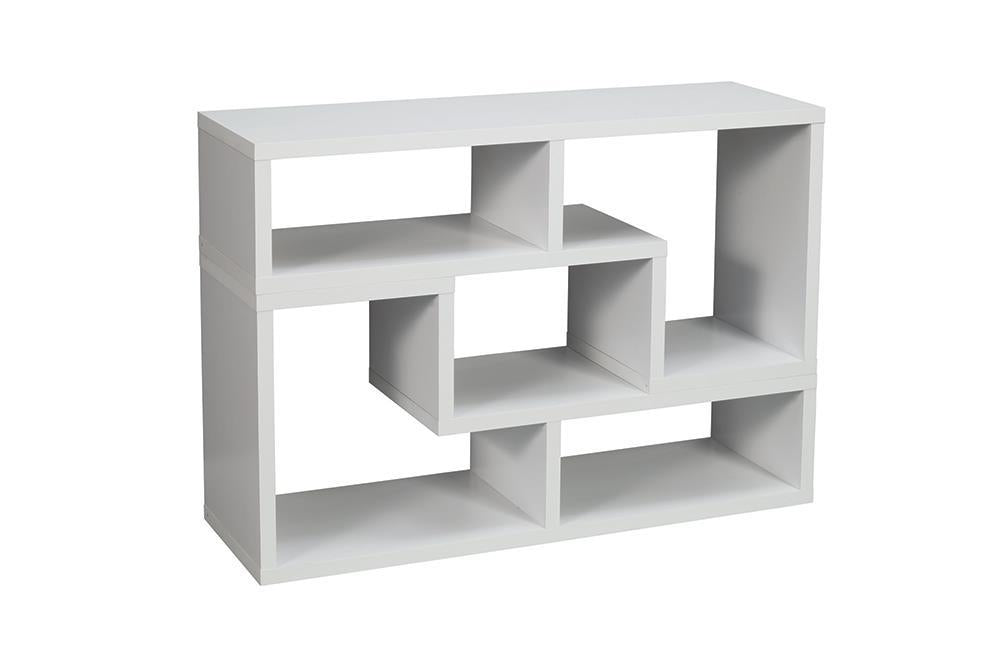 Velma Convertible TV Console and Bookcase White - Visions in Furniture (La Mirada, CA)
