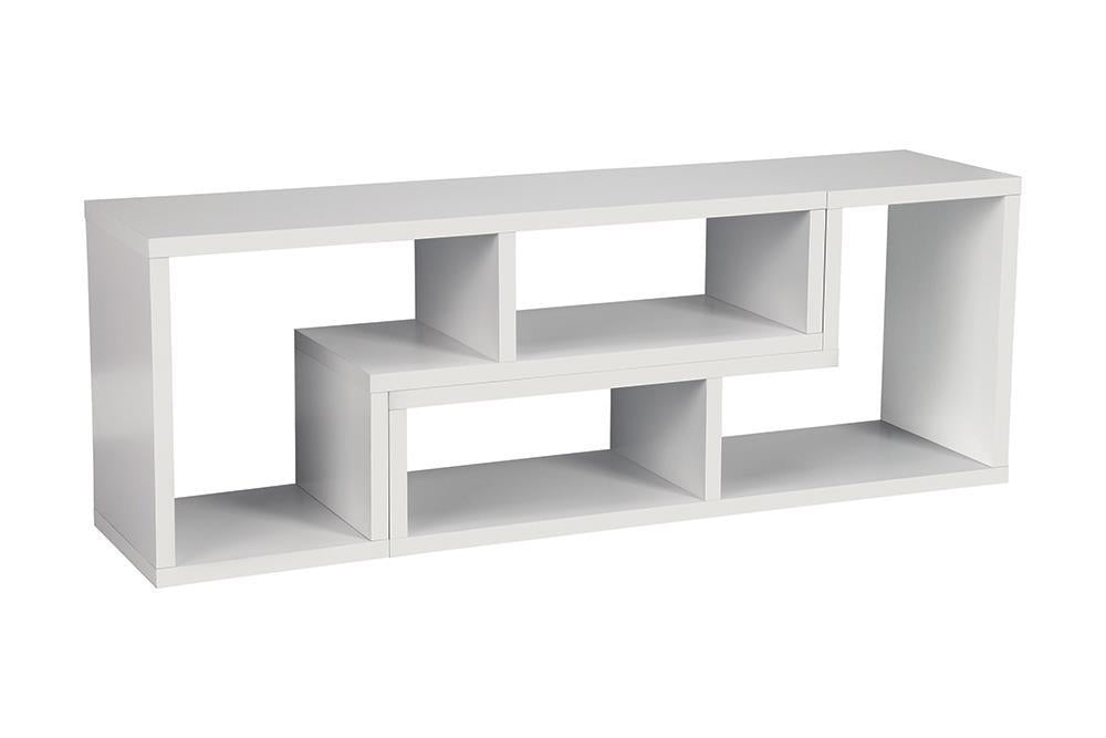 Velma Convertible TV Console and Bookcase White - Visions in Furniture (La Mirada, CA)