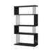 Emelle 4-tier Bookcase Black and Clear - Visions in Furniture (La Mirada, CA)