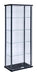 Delphinium 5-shelf Glass Curio Cabinet Black and Clear - Visions in Furniture (La Mirada, CA)