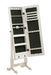Batista Jewelry Cheval Mirror with Drawers White - Visions in Furniture (La Mirada, CA)