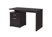 Irving 2-drawer Office Desk with Cabinet Cappuccino - Visions in Furniture (La Mirada, CA)