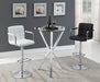 Denali Round Glass Top Bar Table Chrome - Visions in Furniture (La Mirada, CA)