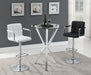 Palomar Adjustable Height Bar Stool Black and Chrome - Visions in Furniture (La Mirada, CA)