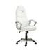 Bruce Adjustable Height Office Chair White and Silver - Visions in Furniture (La Mirada, CA)