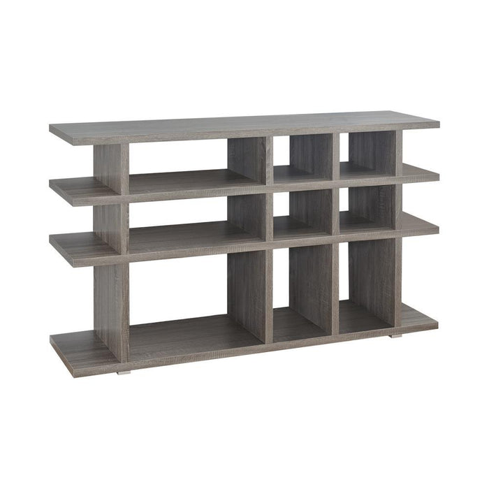 Santos 3-tier Bookcase Weathered Grey - Visions in Furniture (La Mirada, CA)