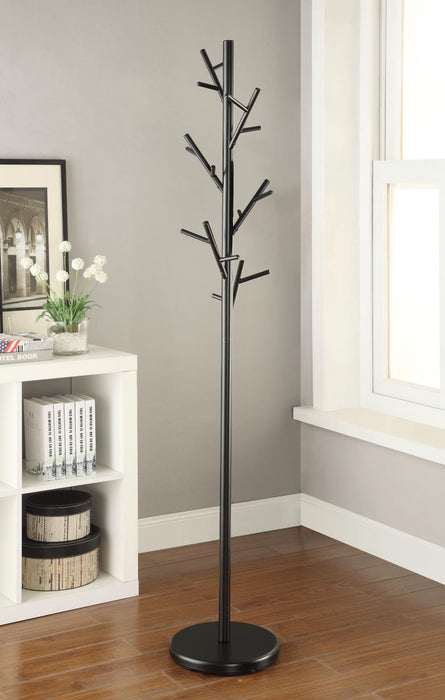 Clover 18-Hook Coat Rack Black - Visions in Furniture (La Mirada, CA)