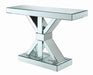 Lurlynn X-shaped Base Console Table Clear Mirror - Visions in Furniture (La Mirada, CA)