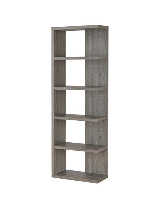 Harrison 5-tier Bookcase Weathered Grey - Visions in Furniture (La Mirada, CA)
