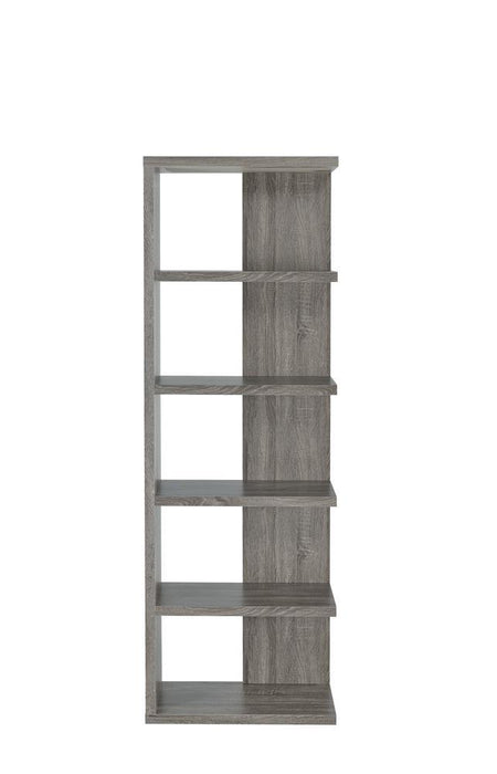 Harrison 5-tier Bookcase Weathered Grey - Visions in Furniture (La Mirada, CA)