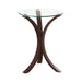 Edgar Round Accent Table Cappuccino - Visions in Furniture (La Mirada, CA)