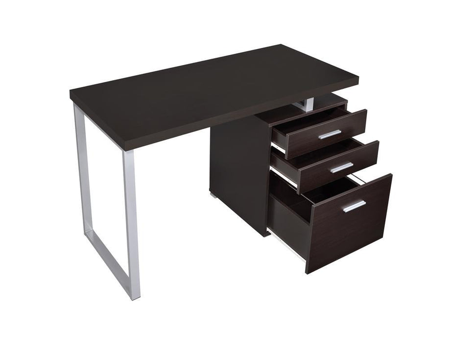 Brennan 3-drawer Office Desk Cappuccino - Visions in Furniture (La Mirada, CA)