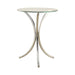 Eloise Round Accent Table with Curved Legs Chrome - Visions in Furniture (La Mirada, CA)
