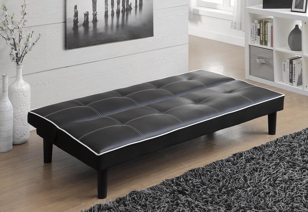Katrina Tufted Upholstered Sofa Bed Black - Visions in Furniture (La Mirada, CA)
