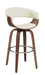 Zion Upholstered Swivel Bar Stool Walnut and Ecru - Visions in Furniture (La Mirada, CA)