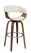 Zion Upholstered Swivel Bar Stool Walnut and Ecru - Visions in Furniture (La Mirada, CA)