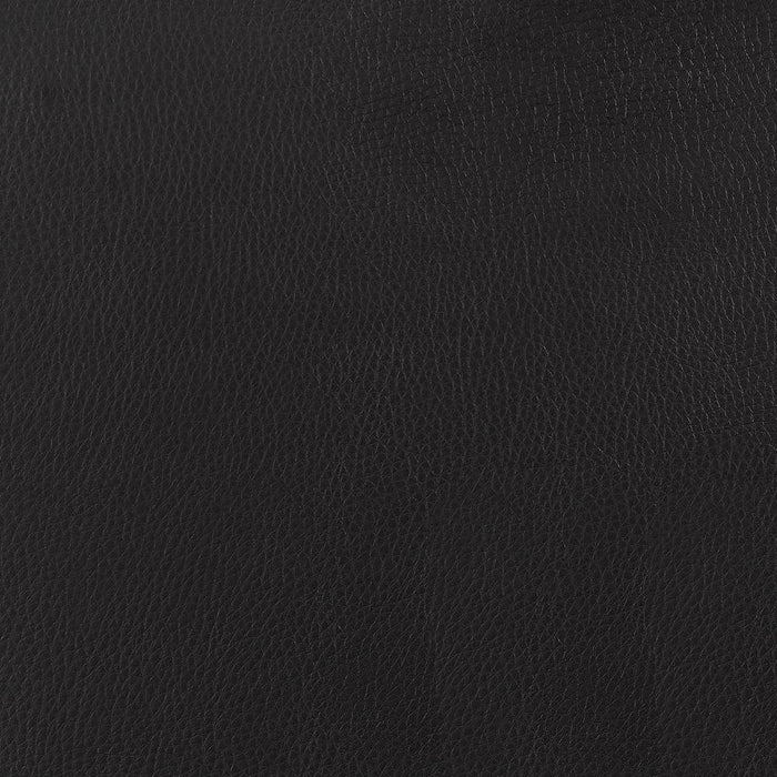 Bowman Round Upholstered Ottoman Black - Visions in Furniture (La Mirada, CA)