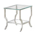 Saide Square End Table with Mirrored Shelf Chrome - Visions in Furniture (La Mirada, CA)