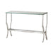 Saide Rectangular Sofa Table with Mirrored Shelf Chrome - Visions in Furniture (La Mirada, CA)