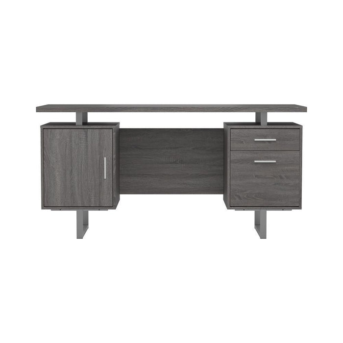 Lawtey Floating Top Office Desk Weathered Grey - Visions in Furniture (La Mirada, CA)
