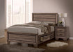 Kauffman California King Storage Bed Washed Taupe - Visions in Furniture (La Mirada, CA)