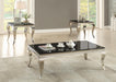 Luna Square End Table Chrome and Black - Visions in Furniture (La Mirada, CA)
