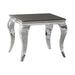 Luna Square End Table Chrome and Black - Visions in Furniture (La Mirada, CA)