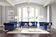 Luna Rectangular Coffee Table Chrome and Black - Visions in Furniture (La Mirada, CA)