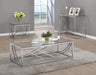 Lille Glass Top Rectangular Sofa Table Accents Chrome - Visions in Furniture (La Mirada, CA)