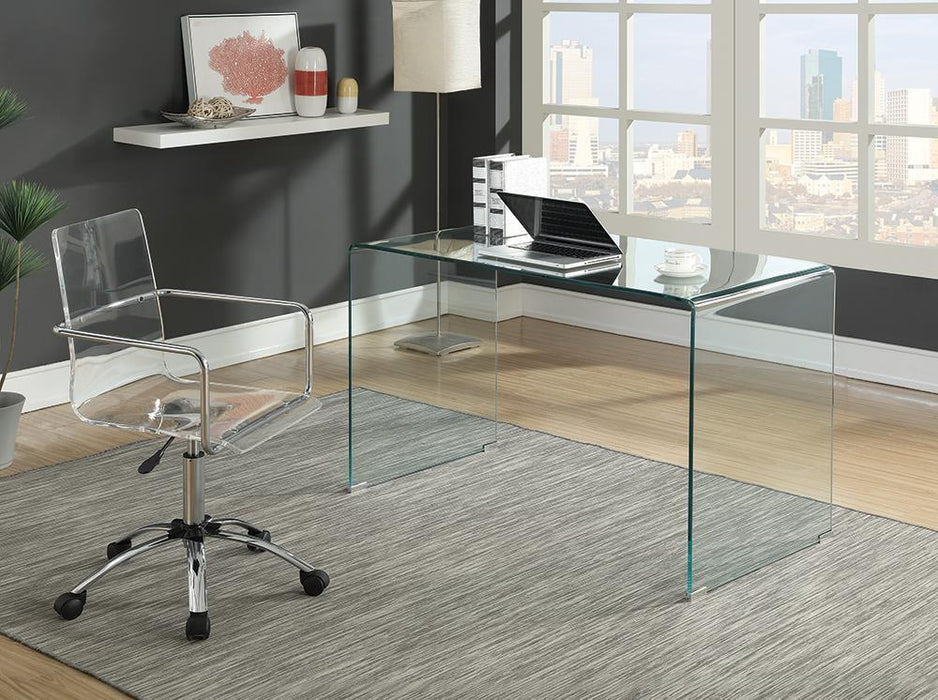 Ripley Glass Writing Desk Clear - Visions in Furniture (La Mirada, CA)