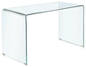 Ripley Glass Writing Desk Clear - Visions in Furniture (La Mirada, CA)