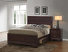 Kauffman California King, Eastren king, & Queen Storage Bed Dark Cocoa - Visions in Furniture (La Mirada, CA)
