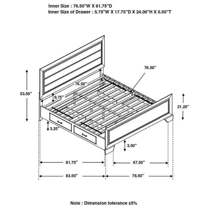 Kauffman California King, Eastren King, & Queen Panel Bed Dark Cocoa - Visions in Furniture (La Mirada, CA)