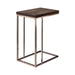Pedro Expandable Top Accent Table Chestnut and Chrome - Visions in Furniture (La Mirada, CA)