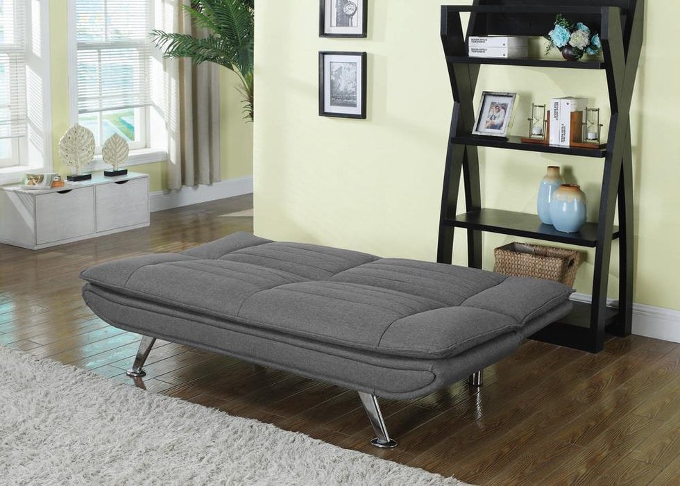 Julian Upholstered Sofa Bed with Pillow-top Seating Grey - Visions in Furniture (La Mirada, CA)