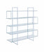 Elmer 5-shelf Bookcase Chrome and Clear - Visions in Furniture (La Mirada, CA)