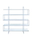 Elmer 5-shelf Bookcase Chrome and Clear - Visions in Furniture (La Mirada, CA)