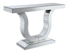 Saanvi Console Table with U-shaped Base Clear Mirror - Visions in Furniture (La Mirada, CA)