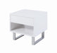 Atchison 1-drawer End Table High Glossy White - Visions in Furniture (La Mirada, CA)