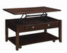 Bradford Rectangular Lift Top Coffee Table Walnut - Visions in Furniture (La Mirada, CA)