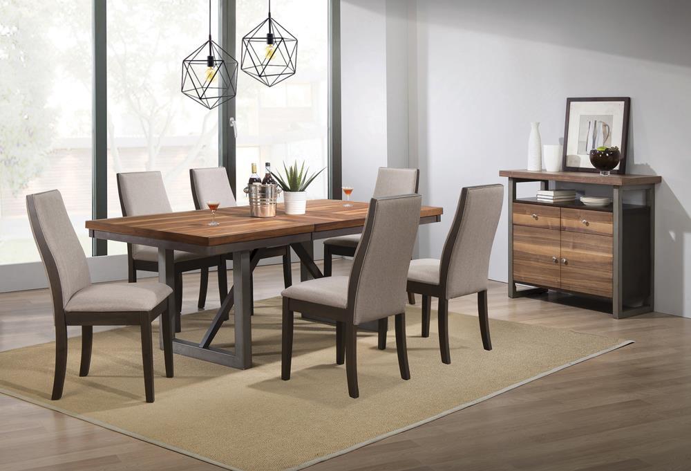 Spring Creek Upholstered Side Chairs Taupe (Set of 2) - Visions in Furniture (La Mirada, CA)